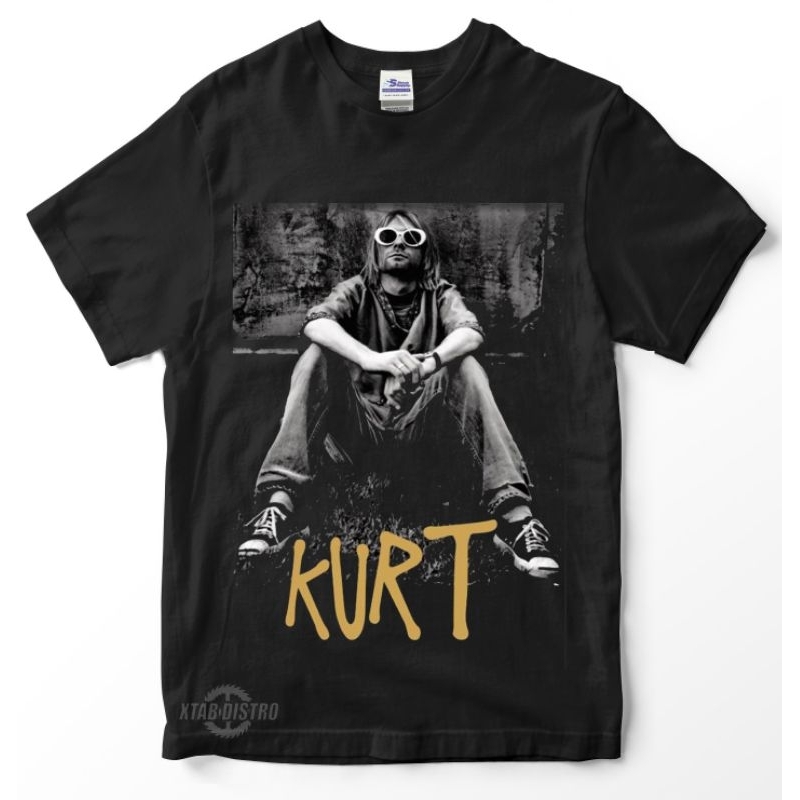 T-shirt Kurt Cobain Nirvana Usé Style Grunge - Décorations Délavées, Déchirées - Taille L Homme