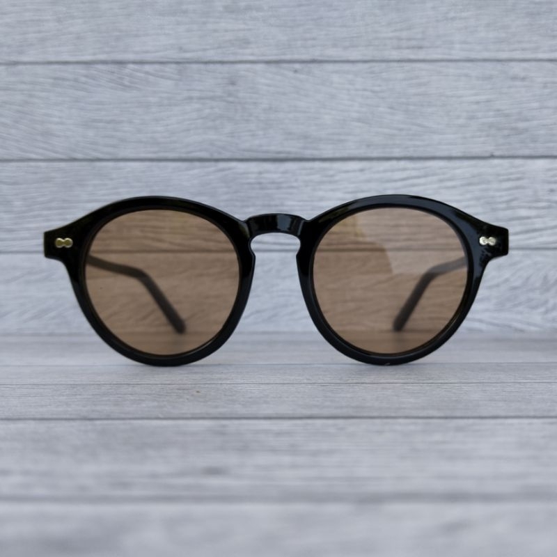 Niff | Round Style UV400 Sunglasses - Black Tea - Metal Hinges | Shopee ...
