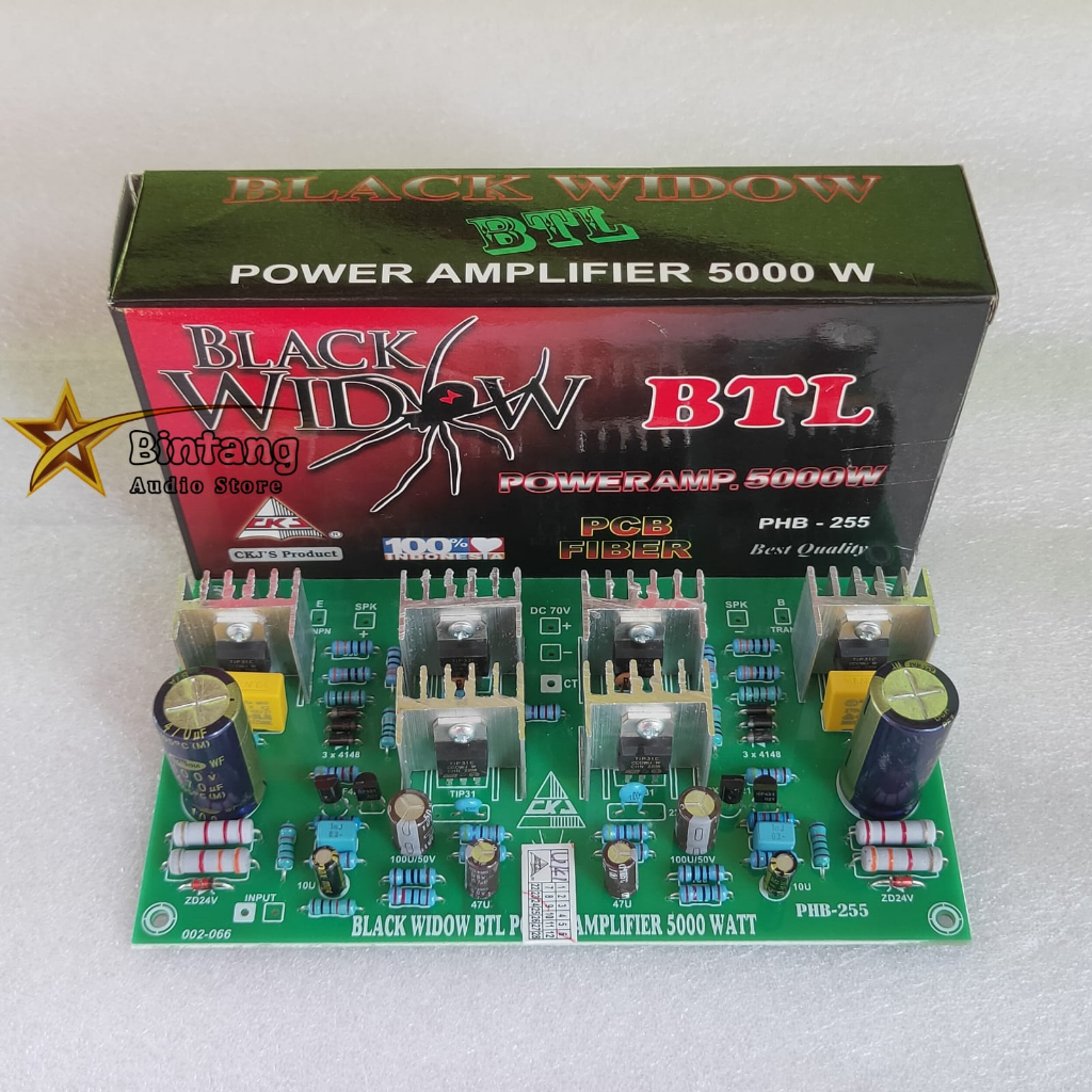 Driver Power Amplifier BTL Black Widow 5000 watt PHB 255 CKJ Product ...