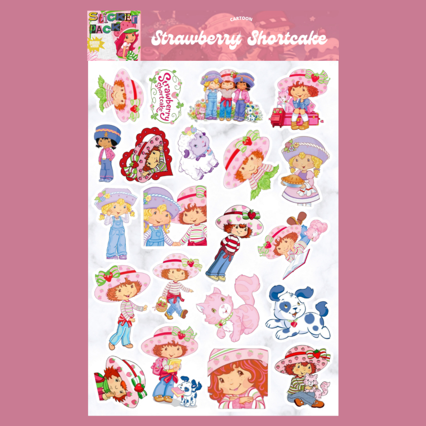 Strawberry Shortcake Sticker Pack | Shopee Philippines