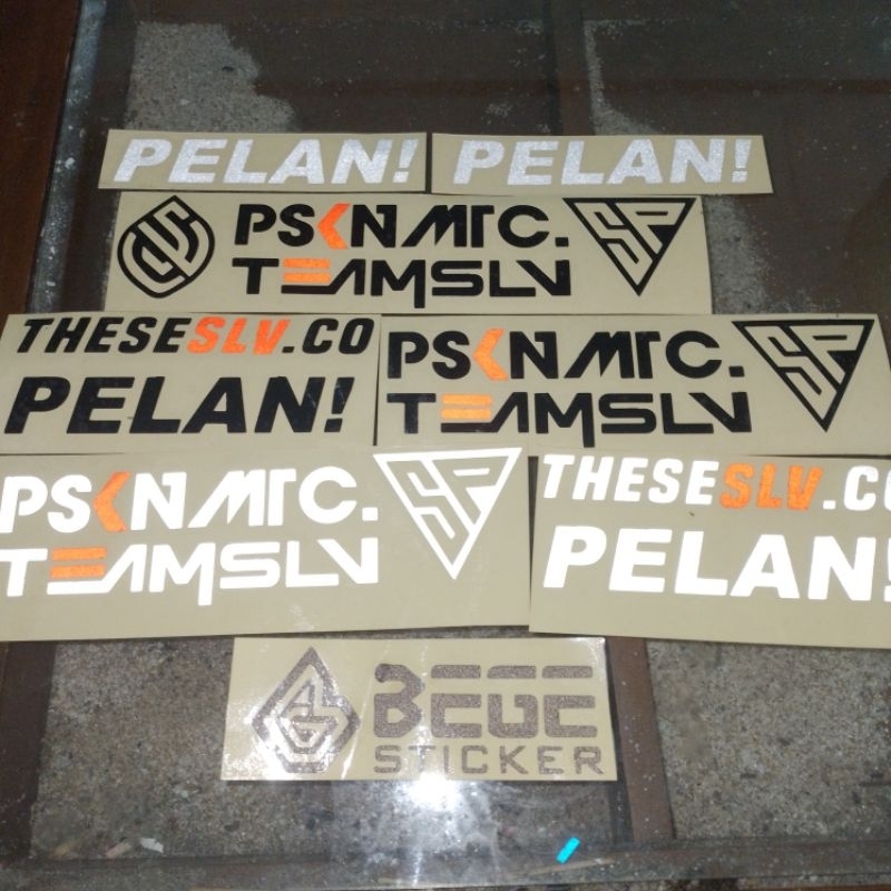 Cutting Sticker PSKN MTC, TEAM SLV, PELAN, Sunmory Fulset Sticker ...