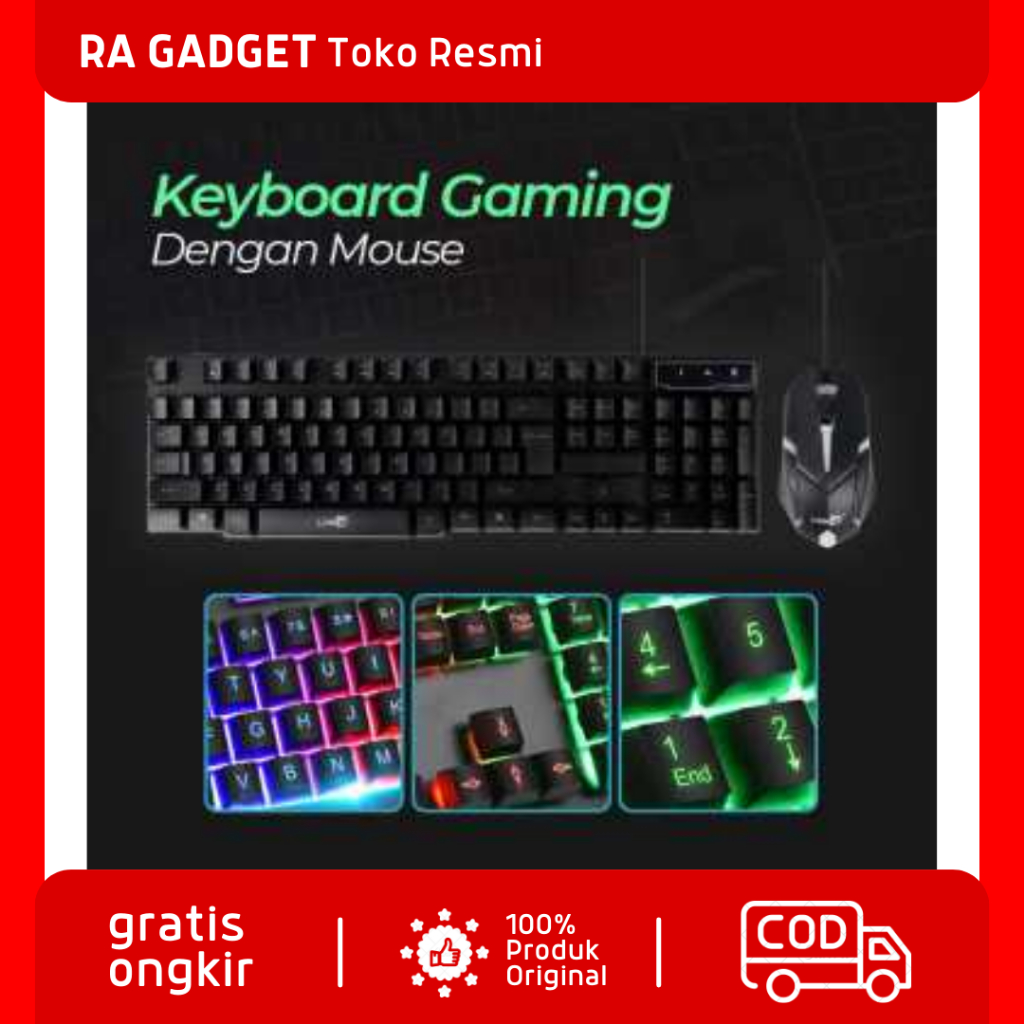 Gaming Keyboard LED with Mouse/Gaming Keyboard Rgb Mouse Set Mechanical ...