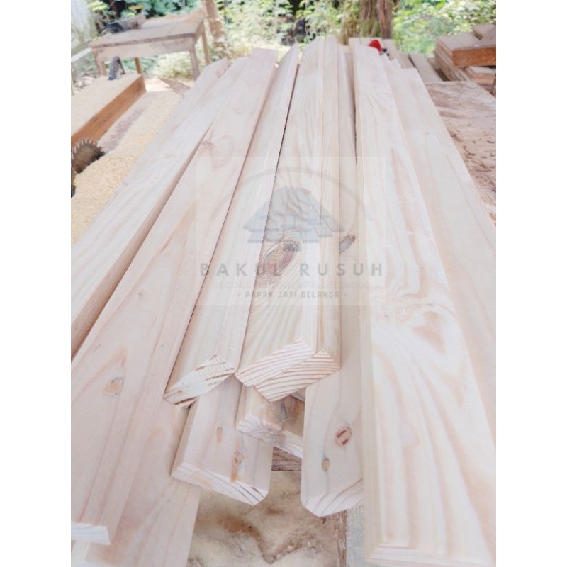 KAYU List Of Dutch Teak Wood Planks EX Pallet Wall Trim 4 CM Shopee