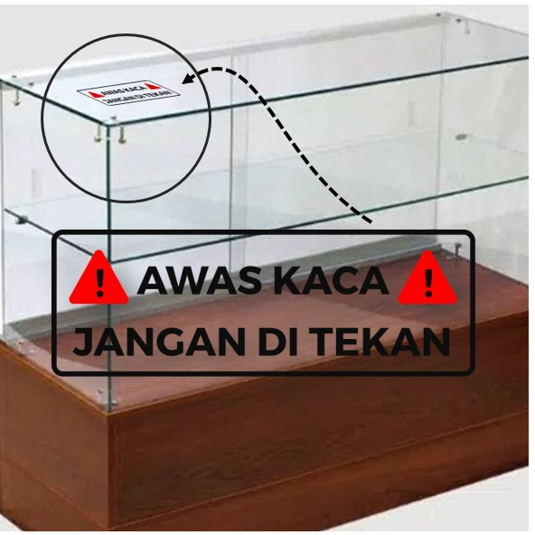 Glass Display Case Application Sticker | Glass Watch Out Sticker For ...