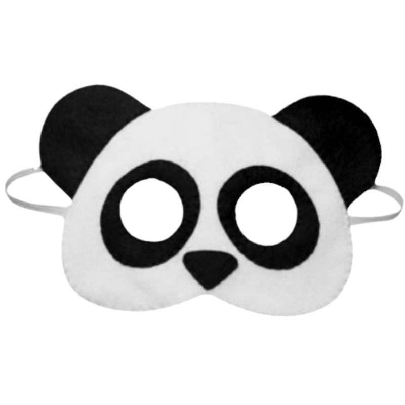 Panda Character Mask Soft Plush Doll Fabric Panda Mask Children's Mask ...