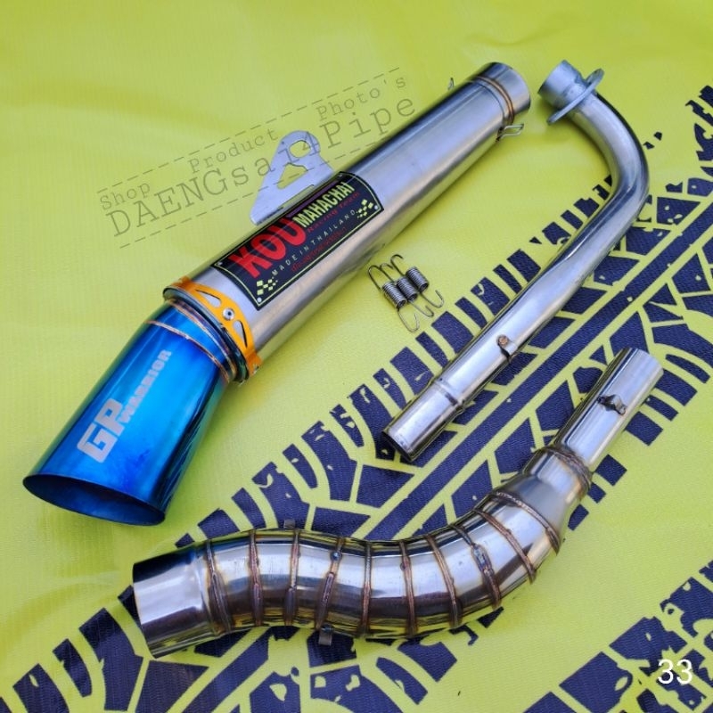 Kou pipe Daeng4 Conical Canister Exhaust pipe xrm,wave,rusi 100/110/125/ Rs,Fury 125/ Daeng pipe