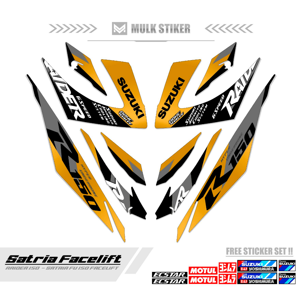 Striping Raider FU 150 MOTIF 5/STICKER/RAIDER 150 REBORN/FACELIFT/STOCK