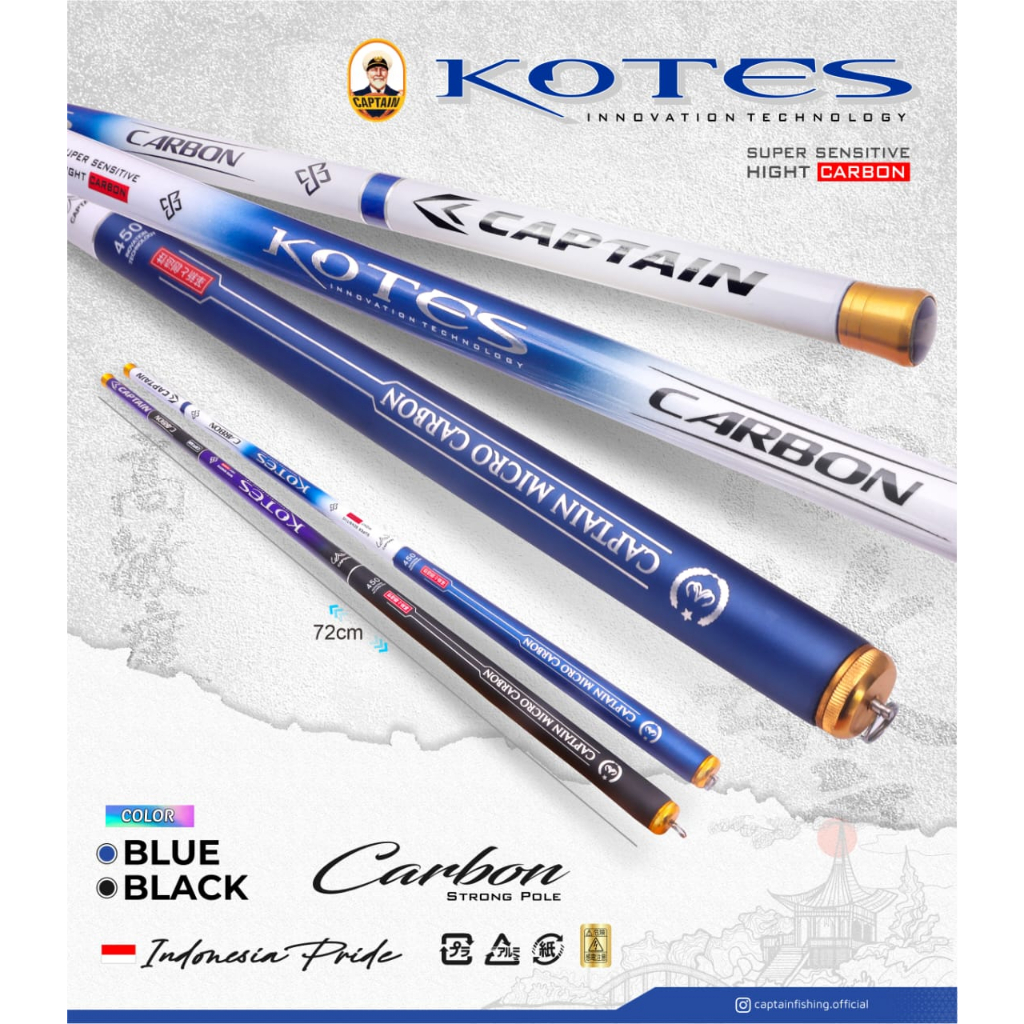 Captain Kotes/Swan Ken Arok 360 450 Carbon Tile Fishing Rod | Shopee ...