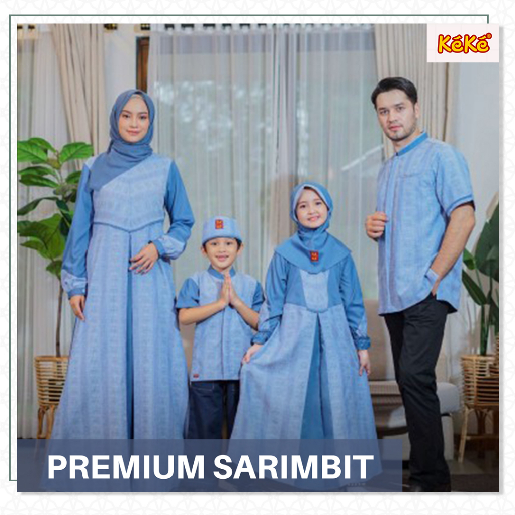 Eid Clothes 2023 Family Couple Weaving Series BLUE by KEKE Original