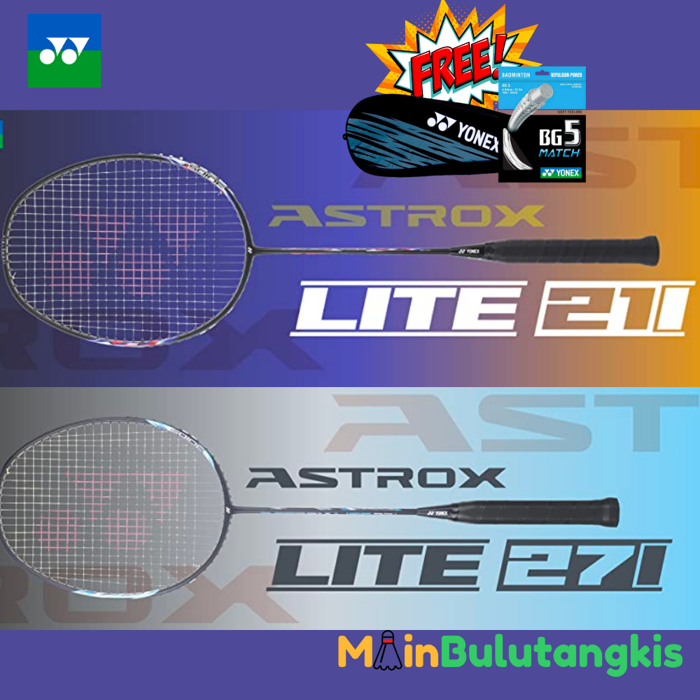 Yonex Astrox Lite 21i 27i Badminton Racket Full Set Original | Shopee ...