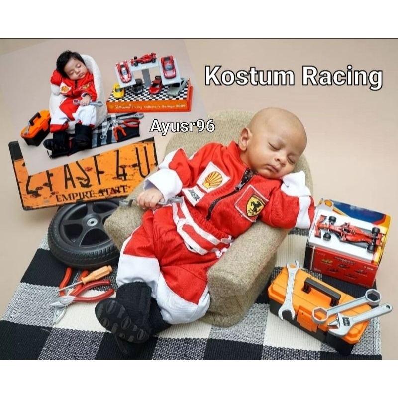 Baby Newborn Baby Racing Costumes Photo Props Shopee Philippines