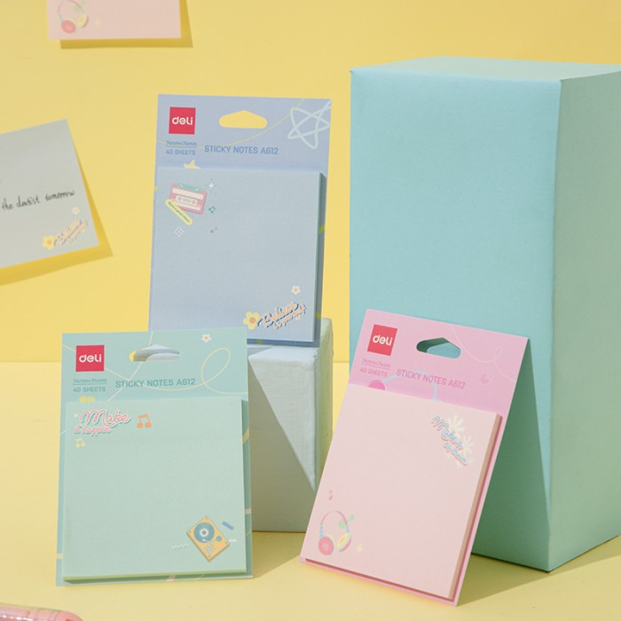 Deli x Agnes Mo | Sticky notes | 40 sheets | A612 | Shopee Philippines