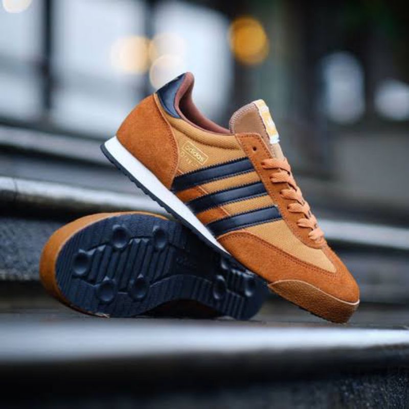 Adidas dragon brown leather best sale