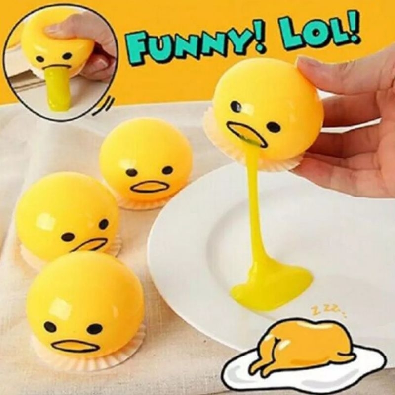 Viral Tiktok Slime Vomiting Squishy Puking Ball Vomiting Egg Ball