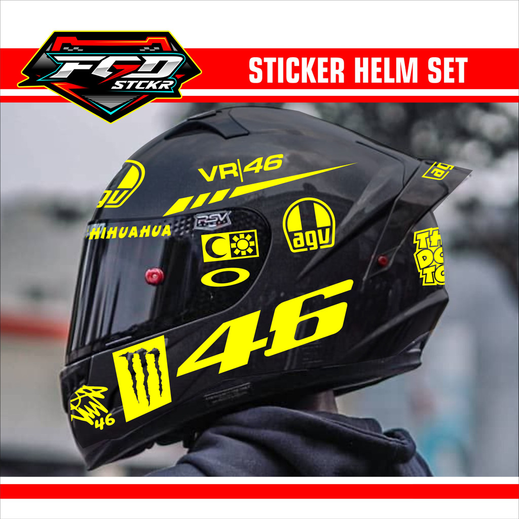 Helmet Sticker CUTTING VR46 Sticker SET For Helmet Shopee Philippines