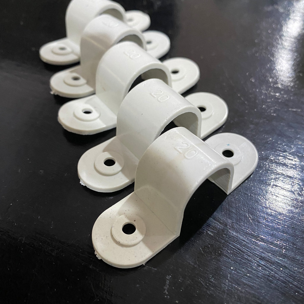 PUTIH 20mm conduit Pipe Clamps 20mm Electrical Pipe Clamps PVC conduit
