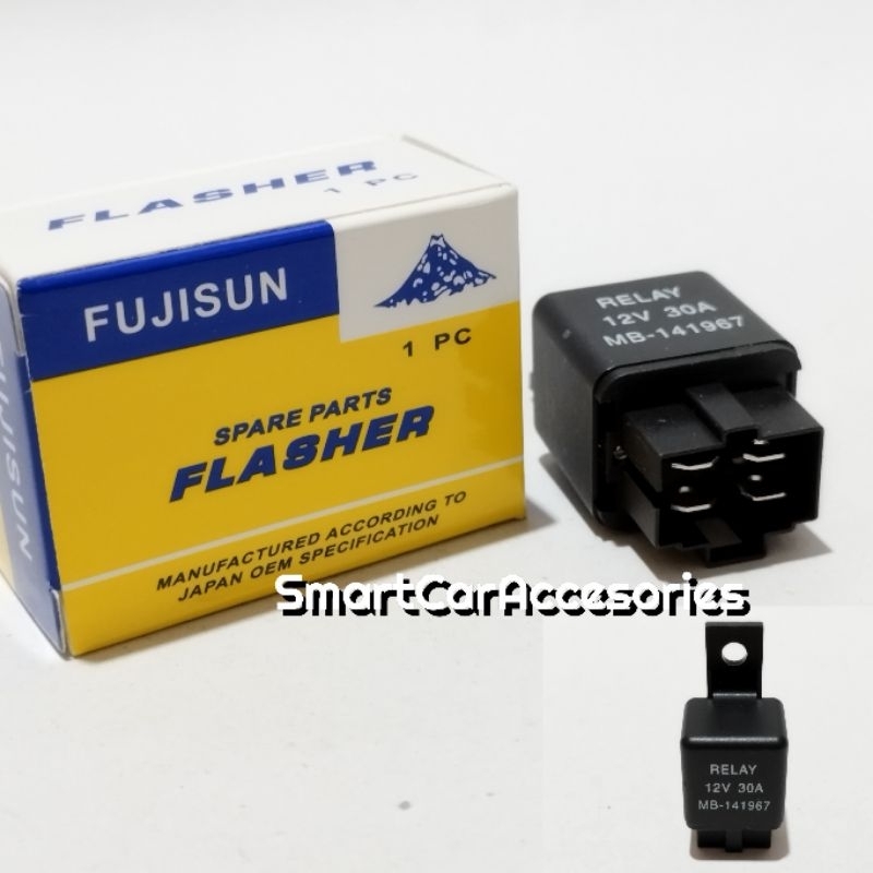 Universal Foglamp Fog Lamp Relay Relay 12V 30a 4pin 4ft Shopee