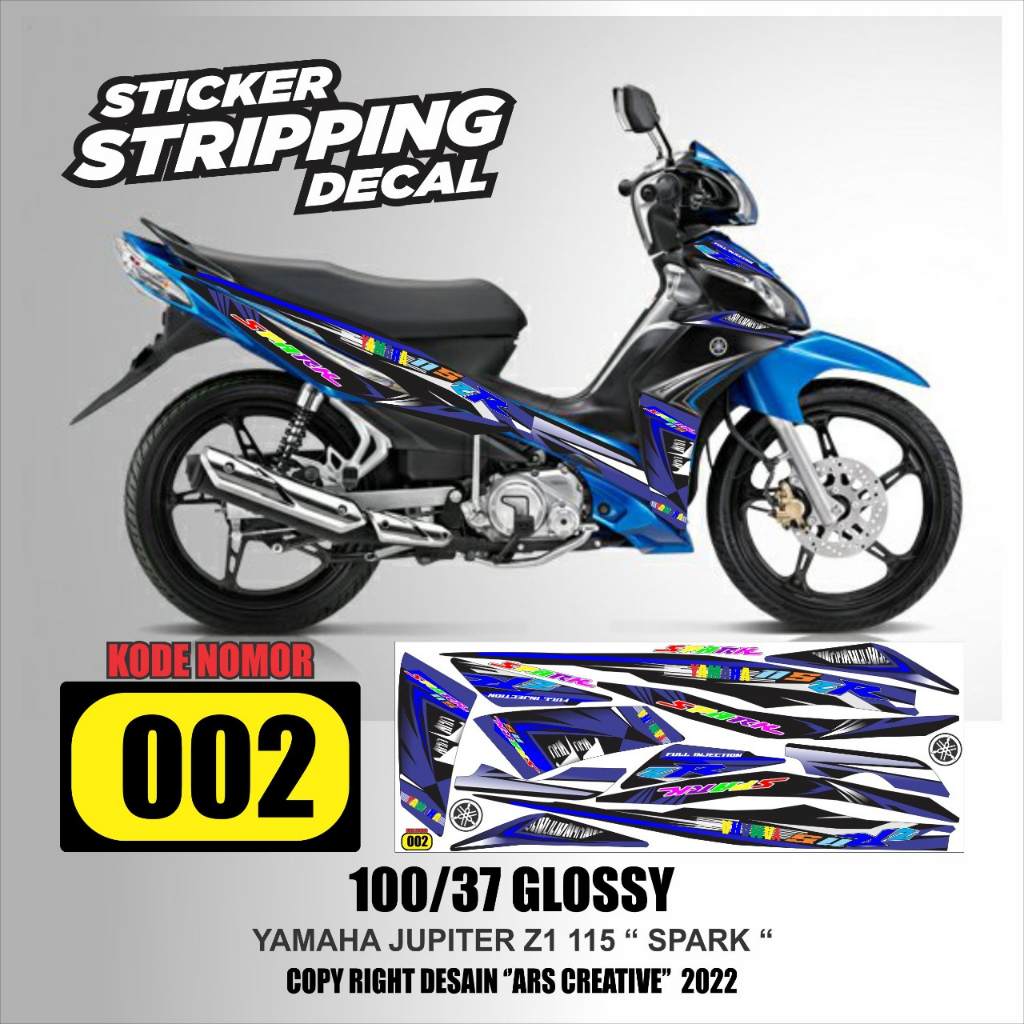 Yamaha Jupiter Z1 Variation Striping Jupiter Z1 Motorcycle Decal 