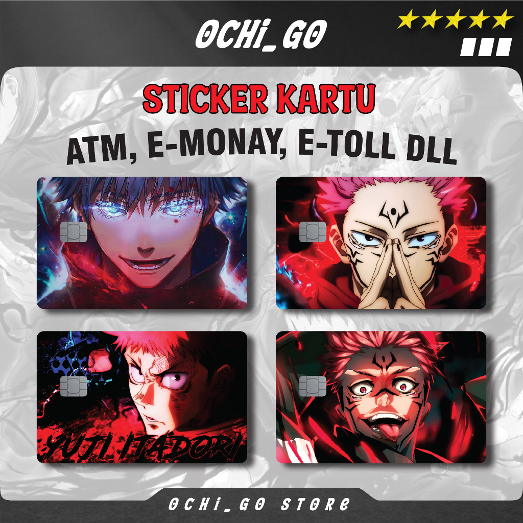 Atm Card Sticker Sticker Garskin Skin Atm Card - Anime Jujutsu Kaisen ...