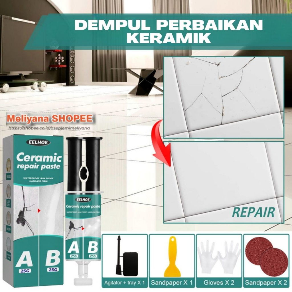 Putty Glue Paste AB Repair Ceramic Tile Porcelain Crack Eelhoe Ori