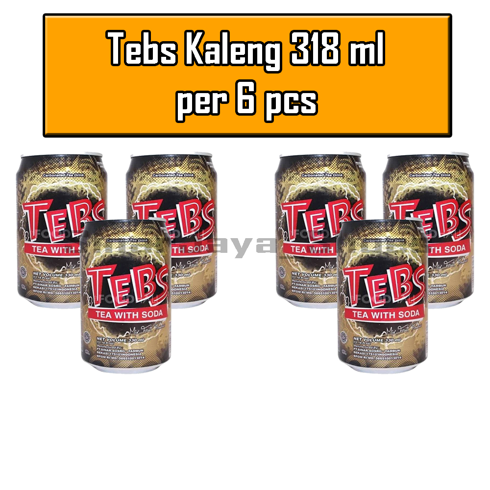 Tebs Soda Sosro Can 318 ml contains 6 pcs | Shopee Philippines