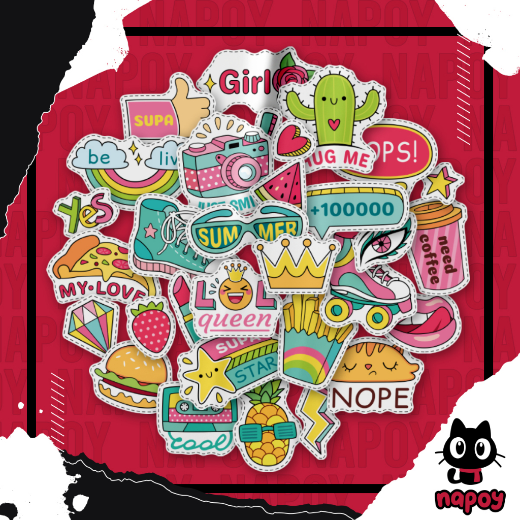 Girls Sticker PACK [32 PCS] Waterproof | Shopee Philippines