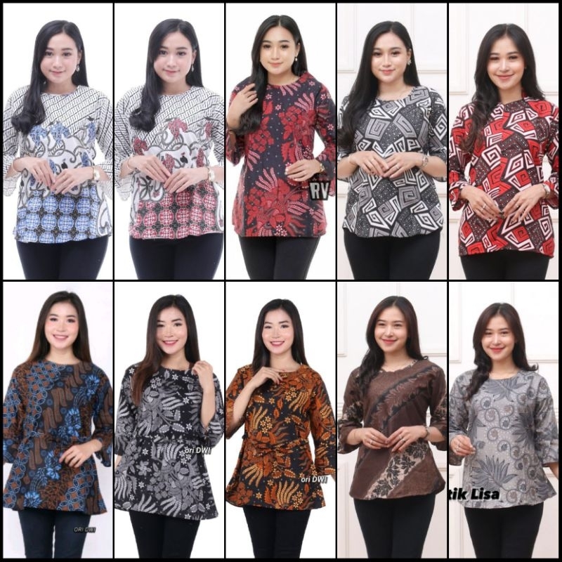 Modern Women's Batik Shirts Women's Batik Tops Women's Batik Blouse ...