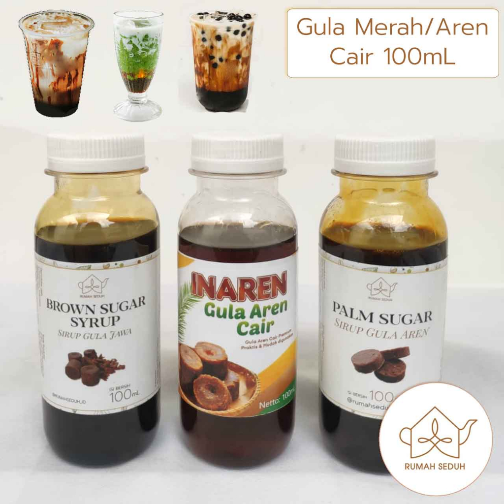 MERAH 100 mL Brown Sugar Syrup - Liquid Brown Sugar - Premium Palm ...