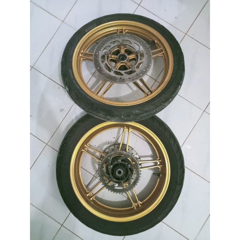 R15 v2 Rims Front Rear Disc set gear Tire | Shopee Philippines