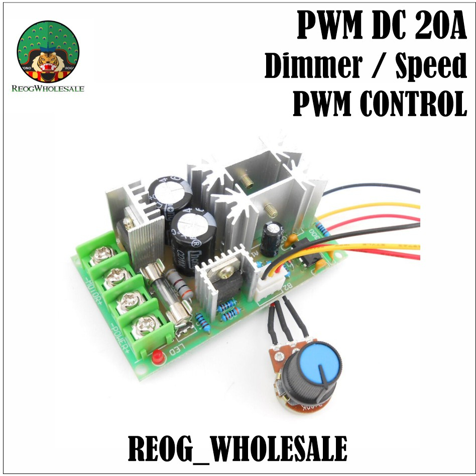 High POWER PWM SPEED CONTROL MOTOR DC LED DIMMER 20A 12V 24V 36V 48V ...