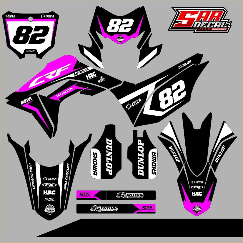 MERAH PUTIH Decal CRF 150L FULL BODY - DECAL SUPERMOTO MOTO CROSS