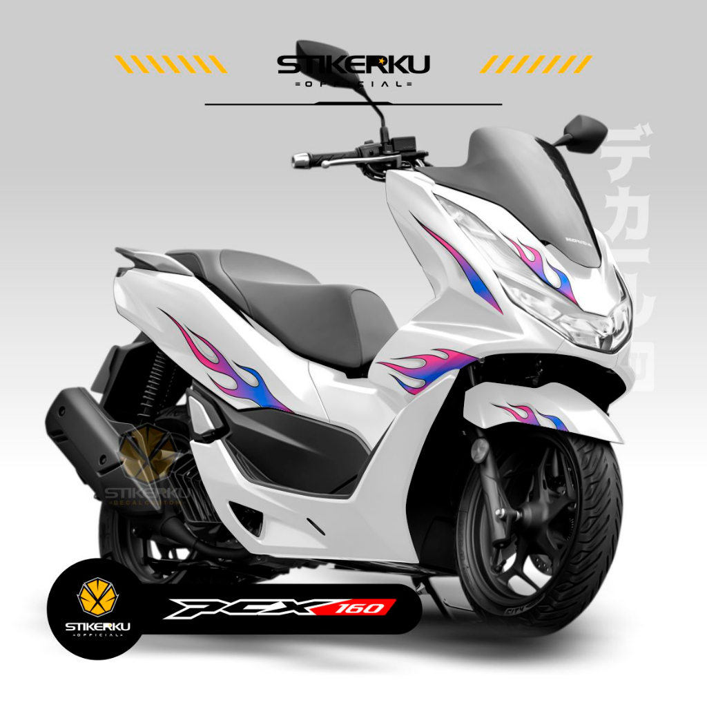 Honda PCX 160 STRIPING / MOTIF 2 / FIRE EDITION / ALL-NEW / PCX160 ...