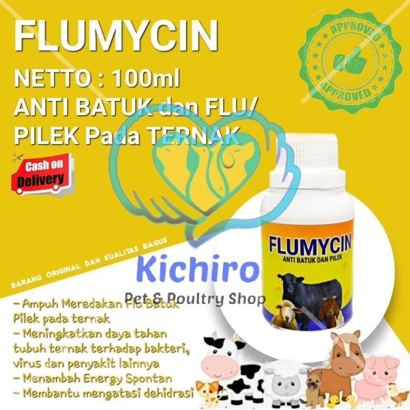 Flumycin Contents 100ml Anti Cough And Flu/Cold Medicine For Cattle