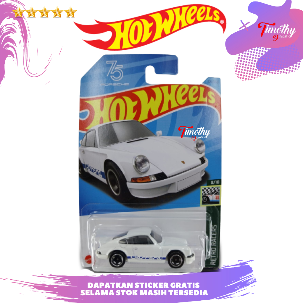 PUTIH Hot Wheels Porsche 911 Carrera RS 27 White Retroi Racers | Shopee ...