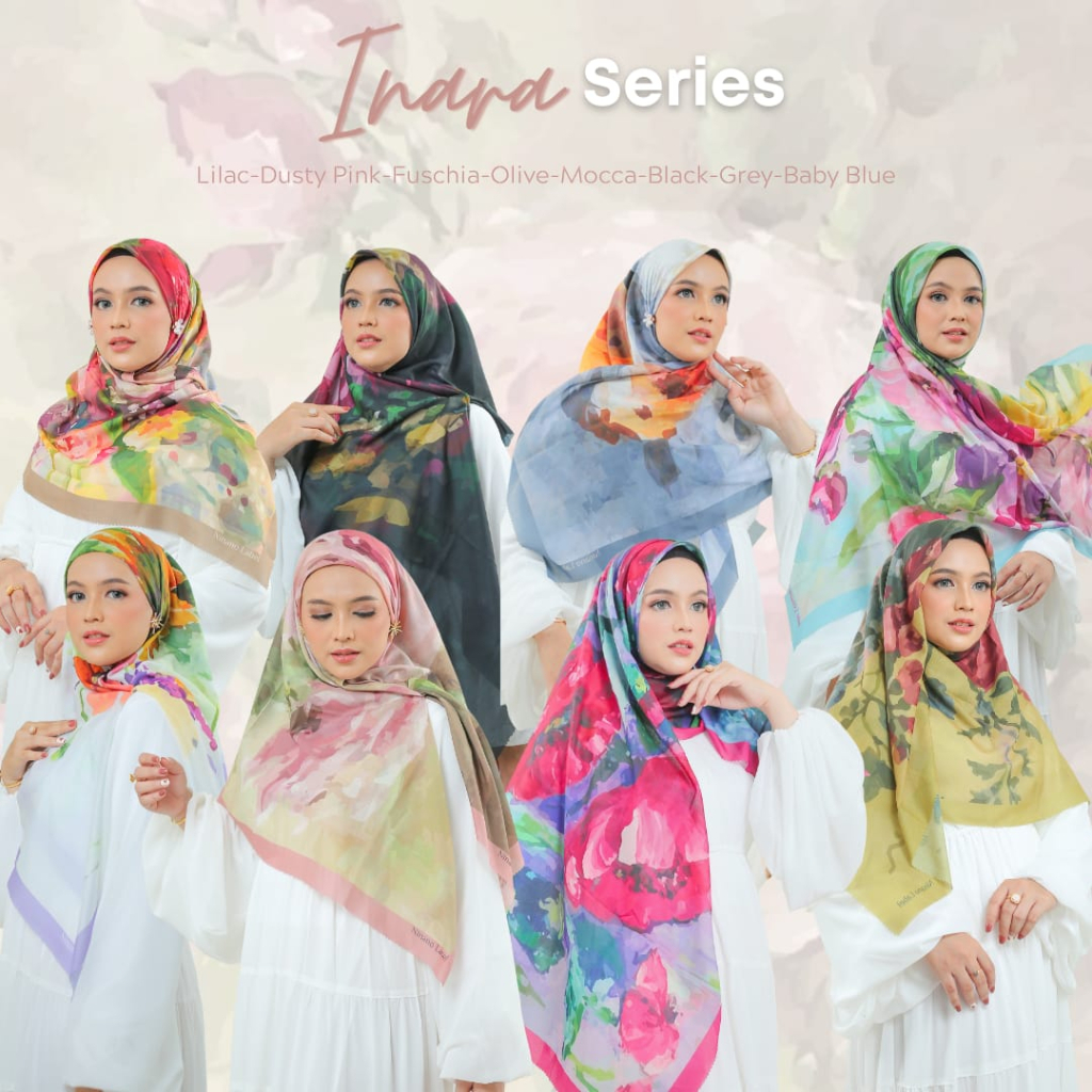 Inara Series/Ninano Label / motif Quadrilateral Hijab / motif ...