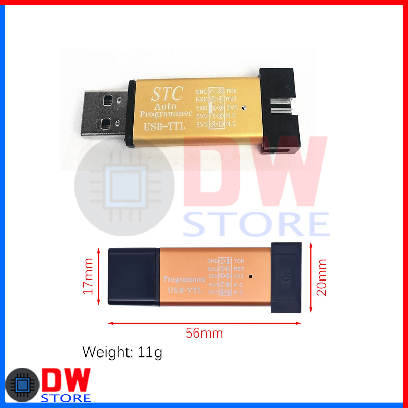 STC 51 Programmer Downloader USB ISP 8051 Microcontroller 3.3V-5V ...