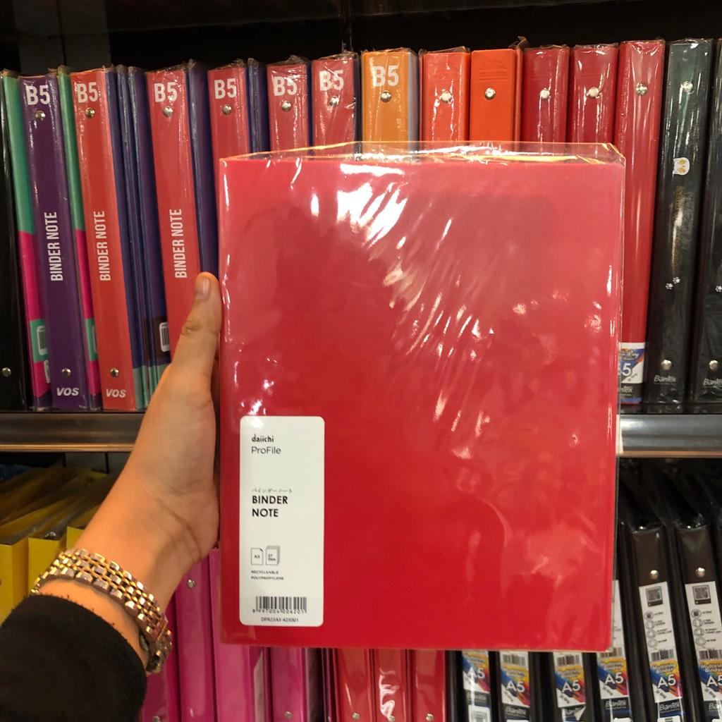 MERAH Gramedia - Daiichi - Red A5 Binder Note | Shopee Philippines