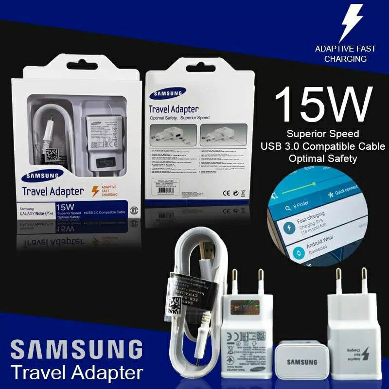 Charger Samsung 15w Travel Adapter Fast Charging Micro Usb Original 