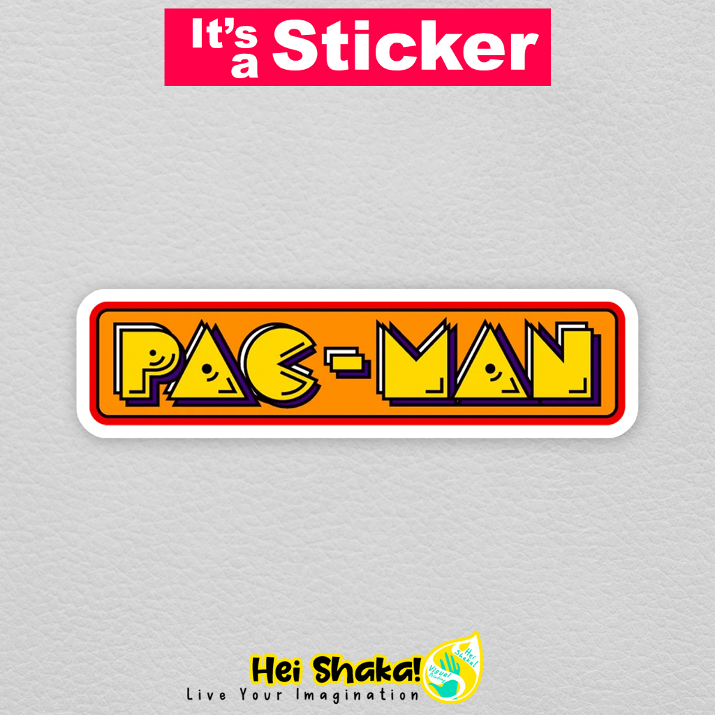 Heishaka Pacman Classic Logo Retro Sticker Gamer Gaming Vinyl ...