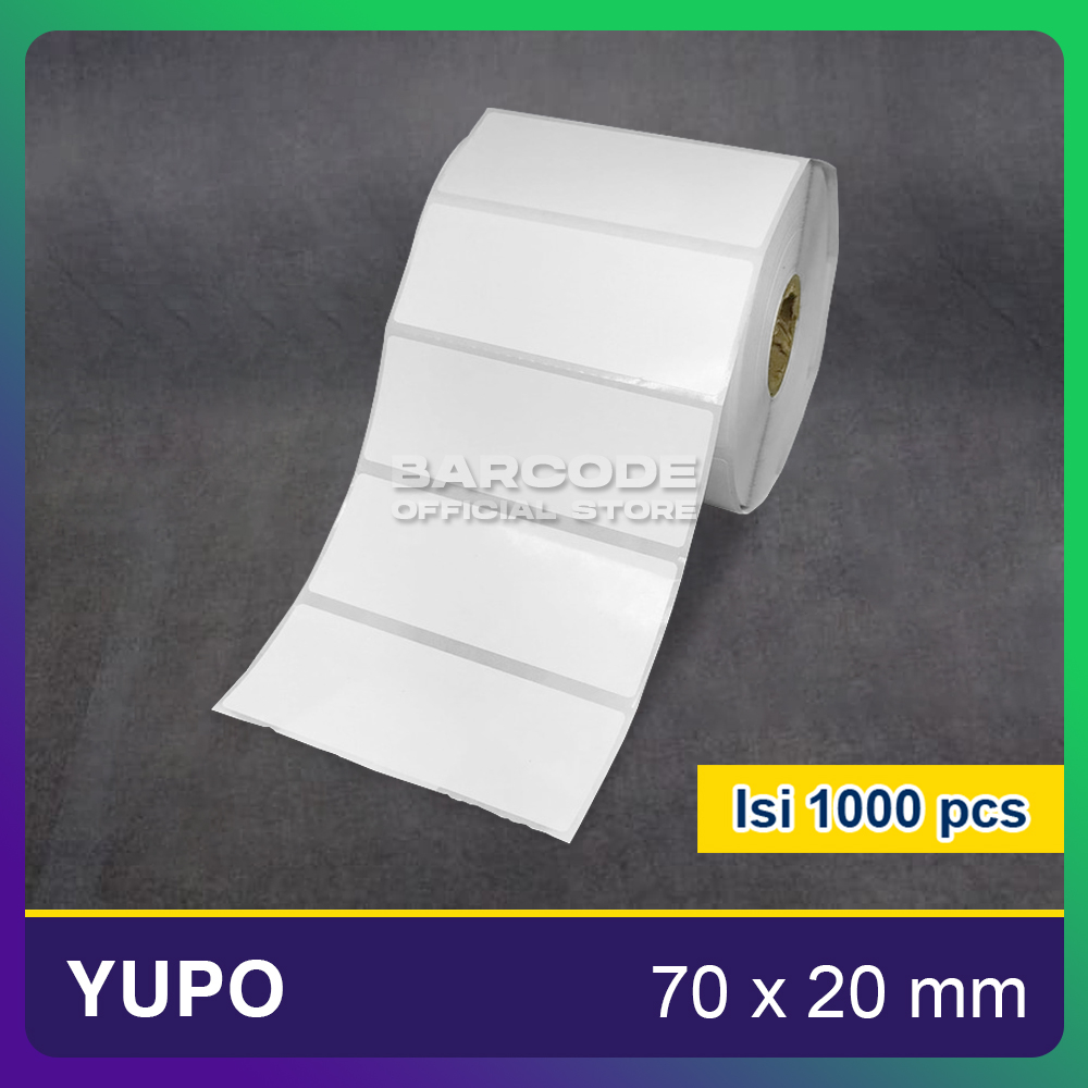 Yupo Sticker Label 70x20mm Barcode Paper 70x20 mm 1 Line 70 x 20 ...