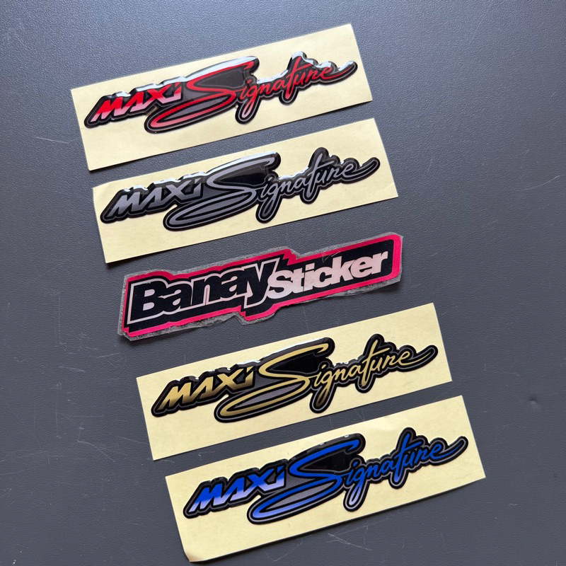 MAXI SIGNATURE Emblem Sticker Stker embossed | Shopee Philippines