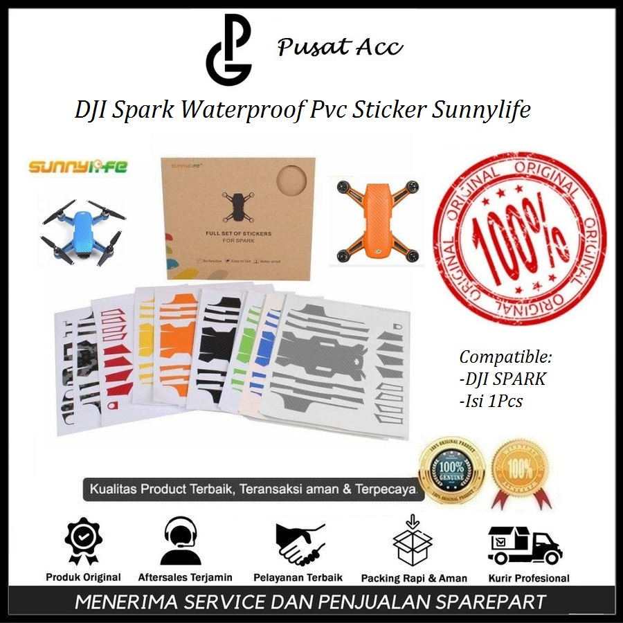 Dji Spark Waterproof PVC Graphic Sticker for Spark Stickers Carbon ...