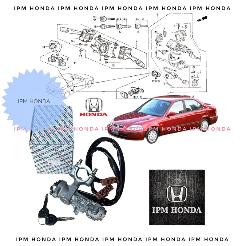 Ignition Switch Cable Ignition Lock Honda Civic Ferio 1996 1997 1998