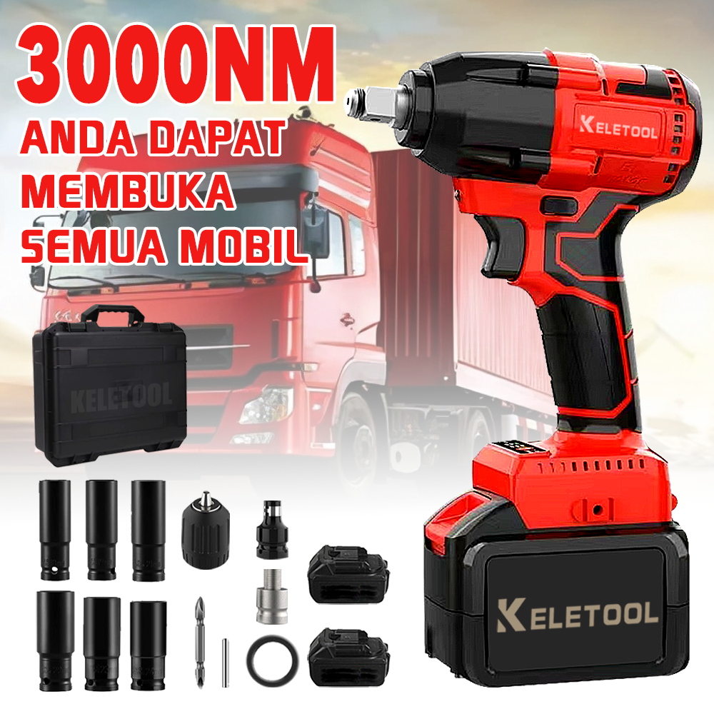 MATA MESIN Large Torque Drill Machine Battery cordless Electric impact ...