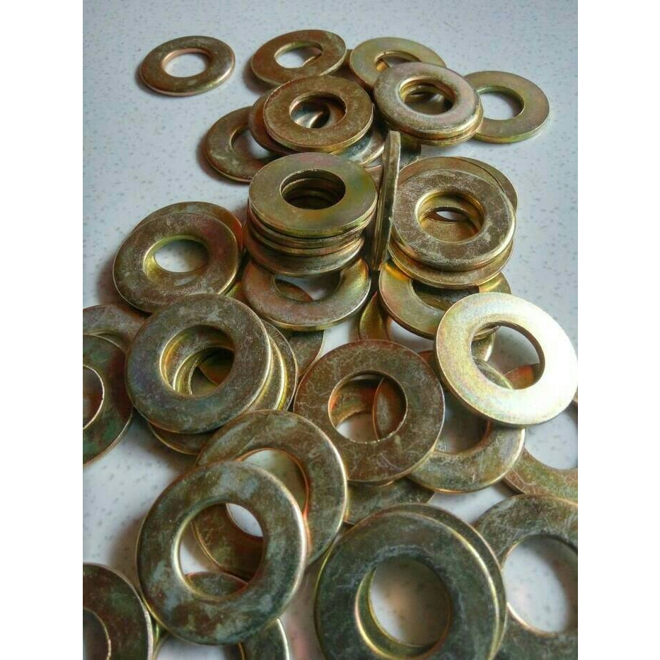 Wide AND THICK YELLOW PLATE RING FOR BOLT CONTAINS 50 PCS | Shopee ...