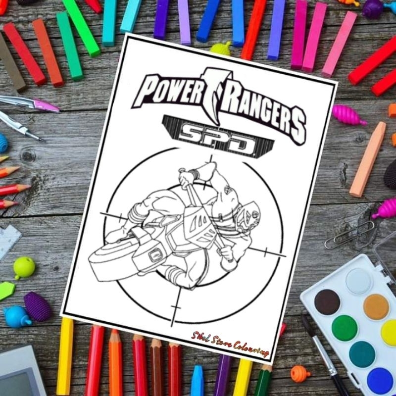Power Rangers SPD Themed Children's Coloring Paper Drawing Paper/ (10 ...