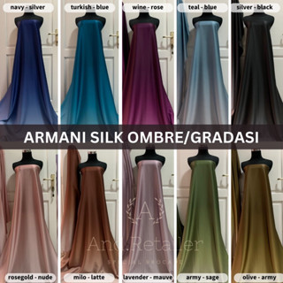 Armani Silk Satin Fabric Gradation Ombre Gradient High Quality 2