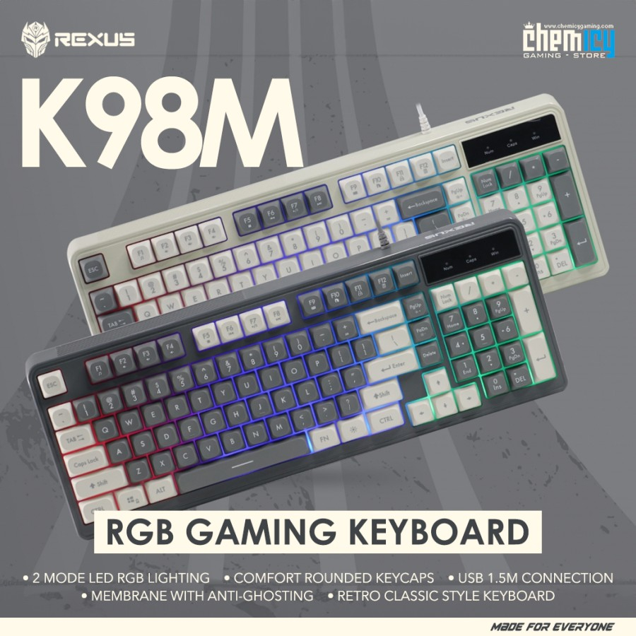 Rexus Battlefire K98M / K98-M RGB Wired Gaming Keyboard | Shopee ...
