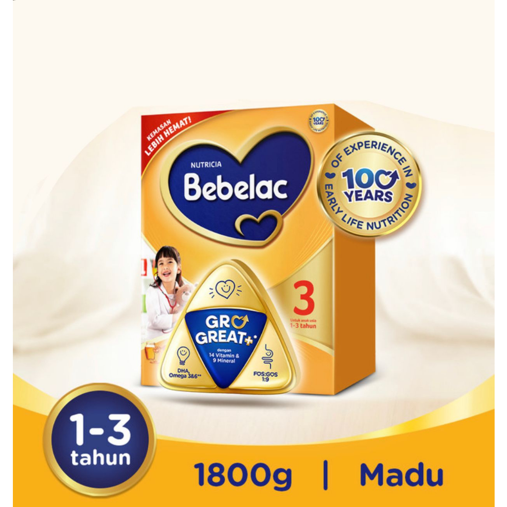 Bebelac 3 - Honey - Milk Growth Powder 1800 Grams (1-3 Years) | Shopee ...