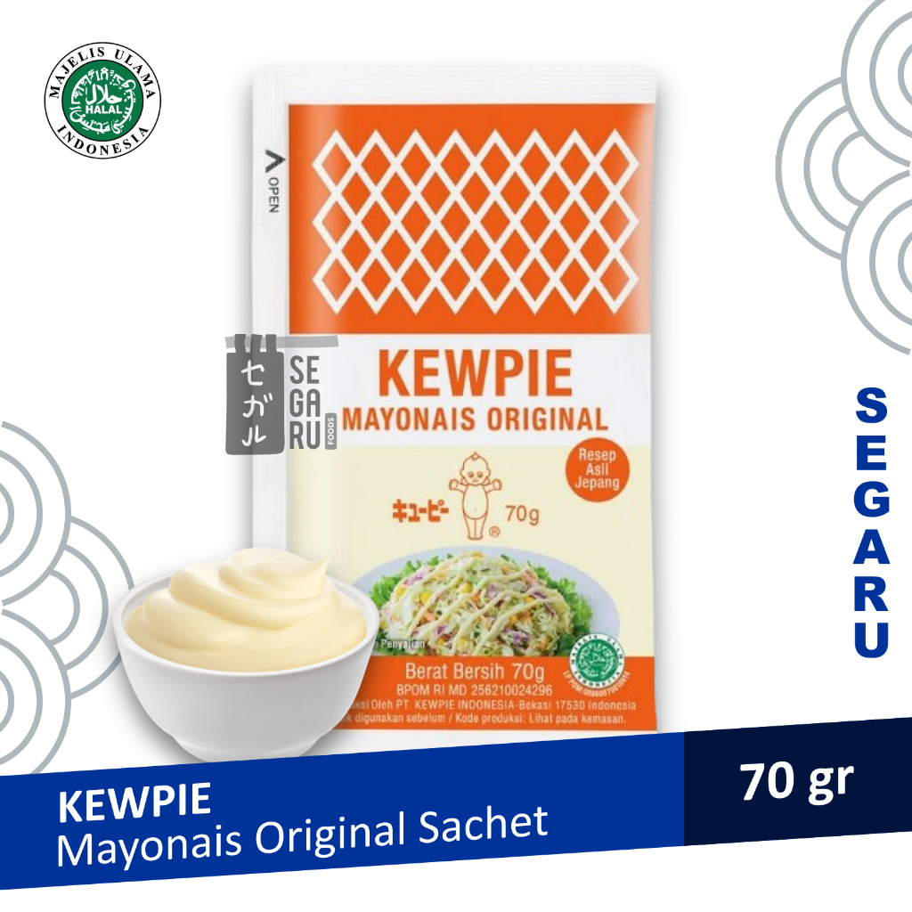 Kewpie Mayonnaise Original Sachet Japan Mayo Sachet Halal 70 Grams